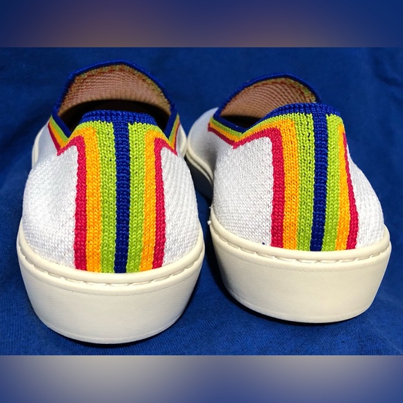 Rothy's White Slip-Ons with Colorful Trim - Picture 6 of 11